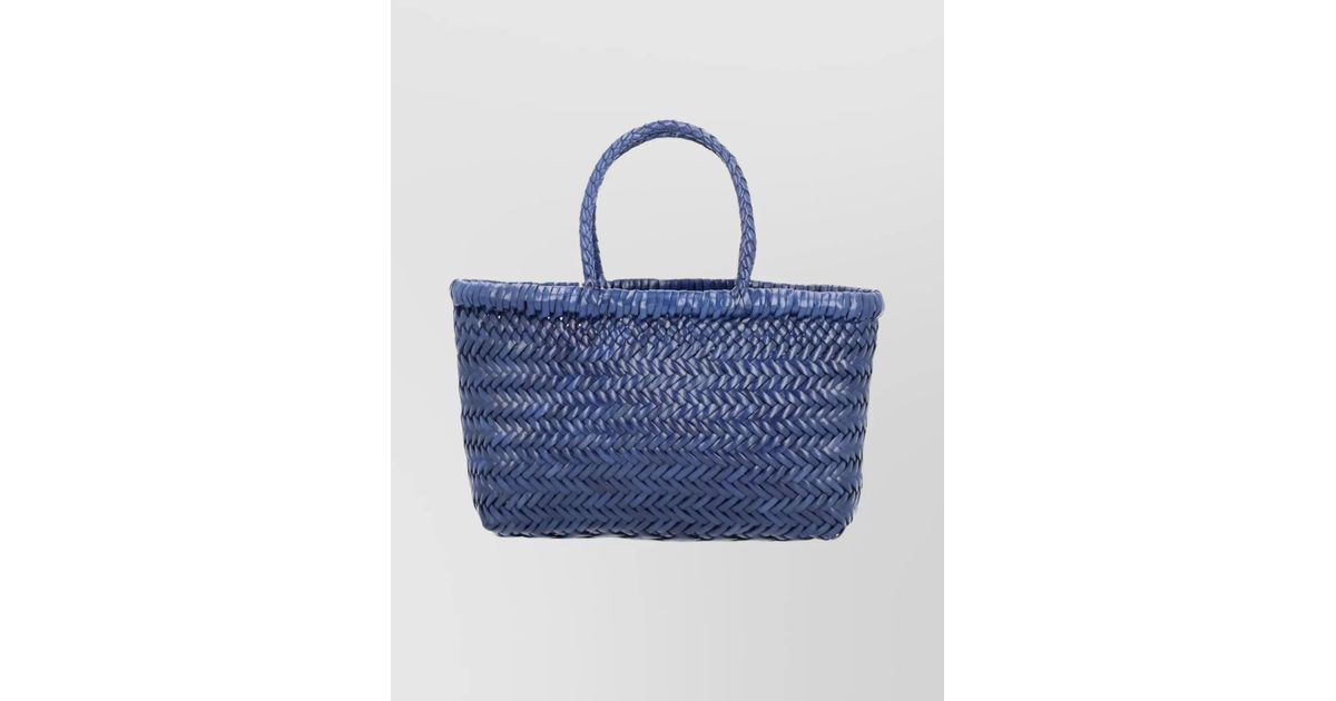 Dragon Diffusion Woven Tote Bag Top Handles in Blue | Lyst UK