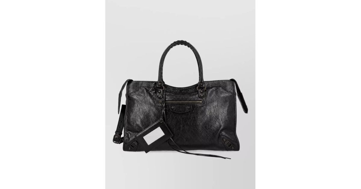 Balenciaga Leather Briefcase in Black for Men | Lyst UK