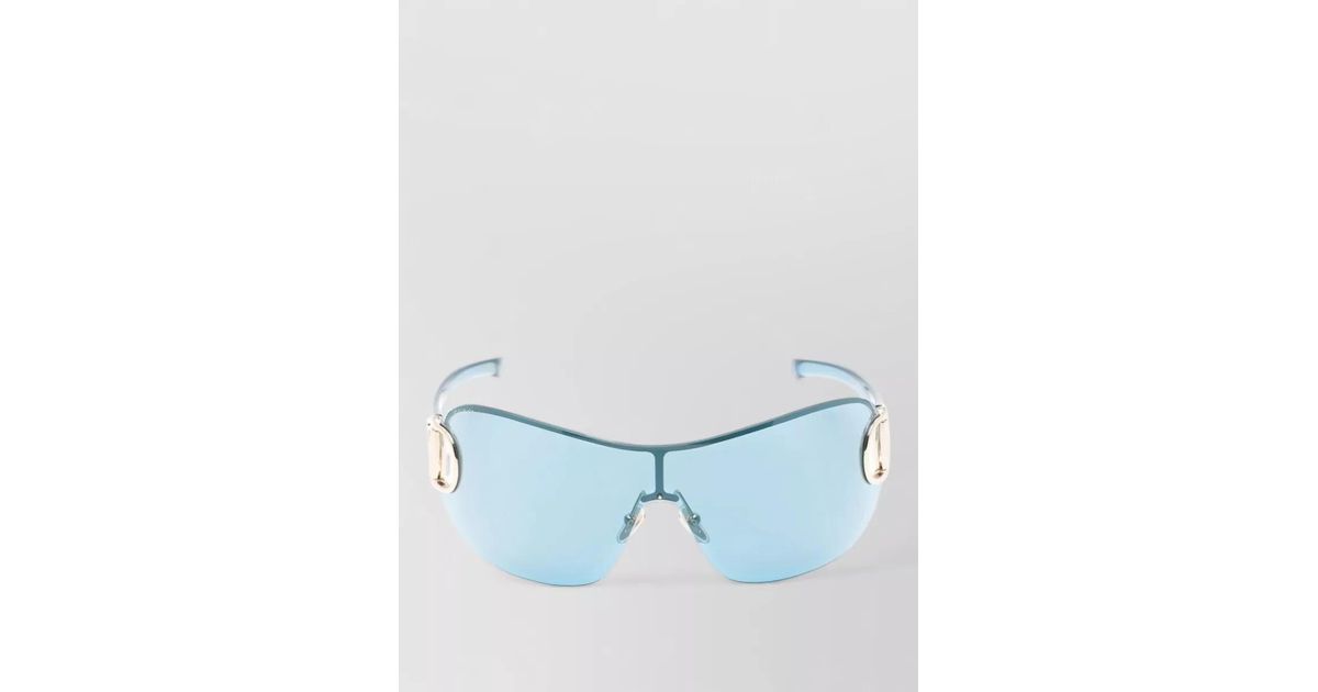 Gucci Shield Sunglasses Rimless Design Tone in Blue | Lyst UK