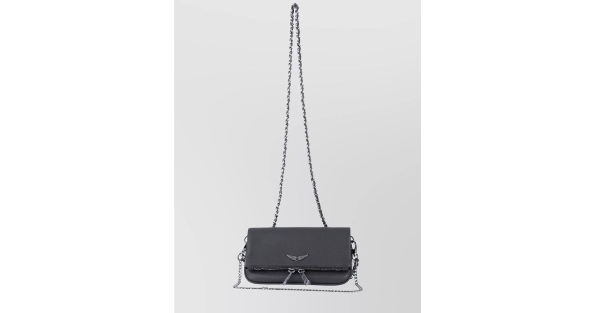 Zadig & Voltaire Chain Strap Textured Shoulder Bag in White Lyst — free download