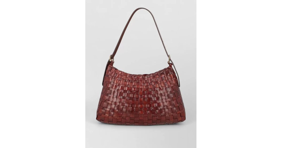 Dragon Diffusion Rectangular Woven Shoulder Bag Single Strap in Red | Lyst