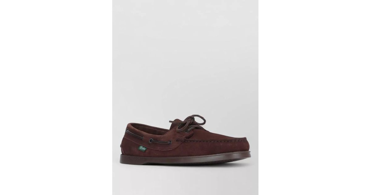 Paraboot Men’s Brown Leather Moc-Toe Lace Slip-Ons ParabootBahamasLisseAmerica-1.  main image 3