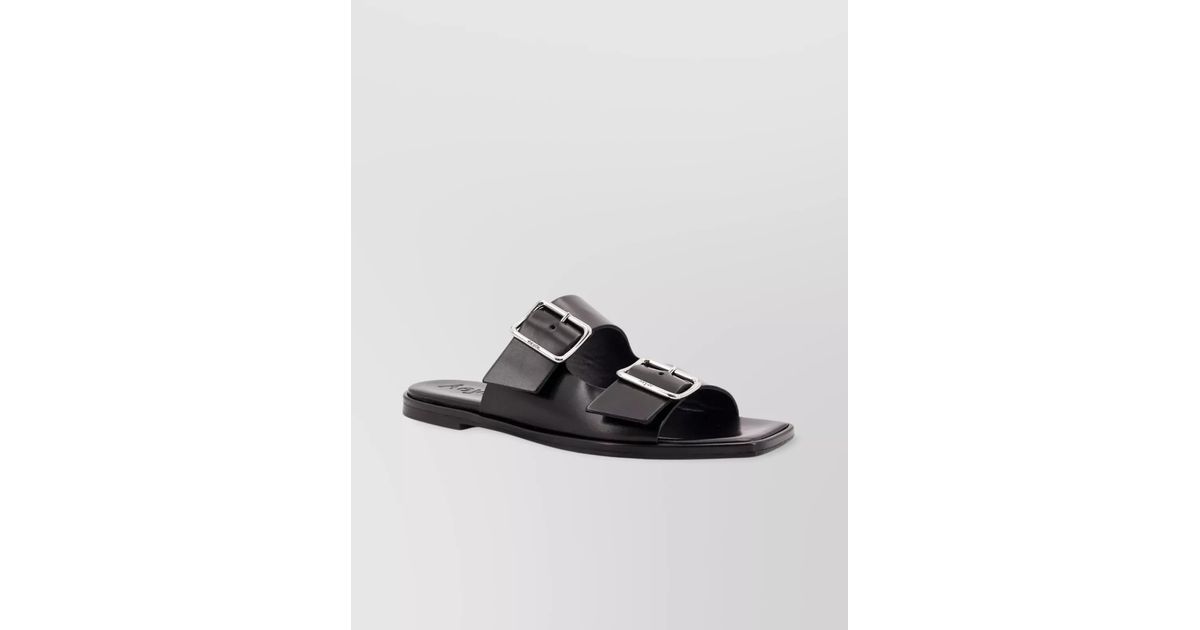 Aeyde Tonya Leather Double Strap Sandals | Lyst