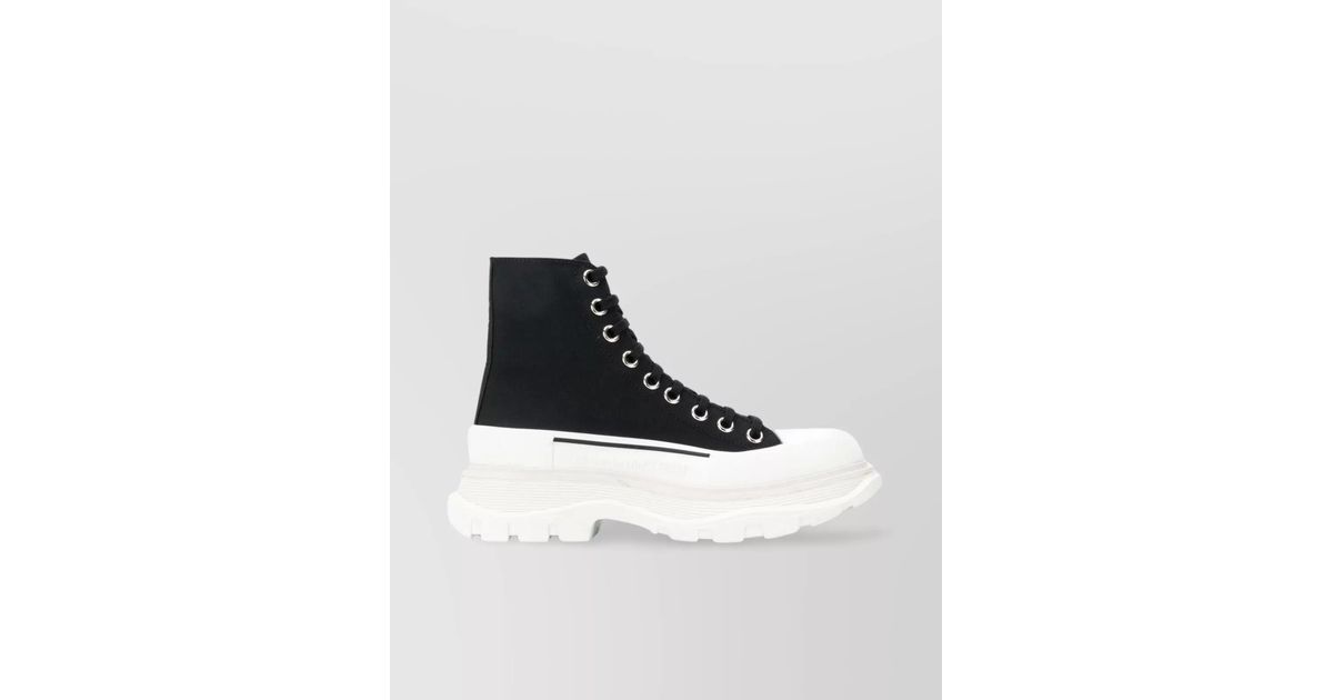 Alexander McQueen White Calfskin Chunky Sneakers