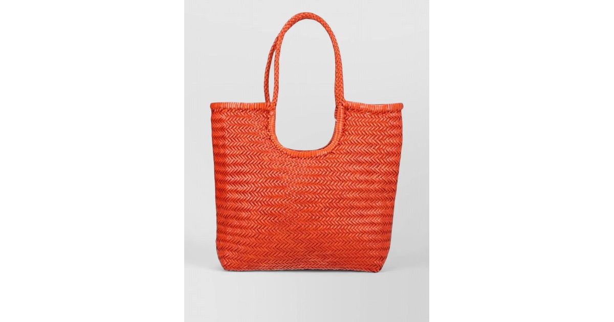 Dragon Diffusion Rectangular Woven Tote Bag Dual Handles in Red | Lyst