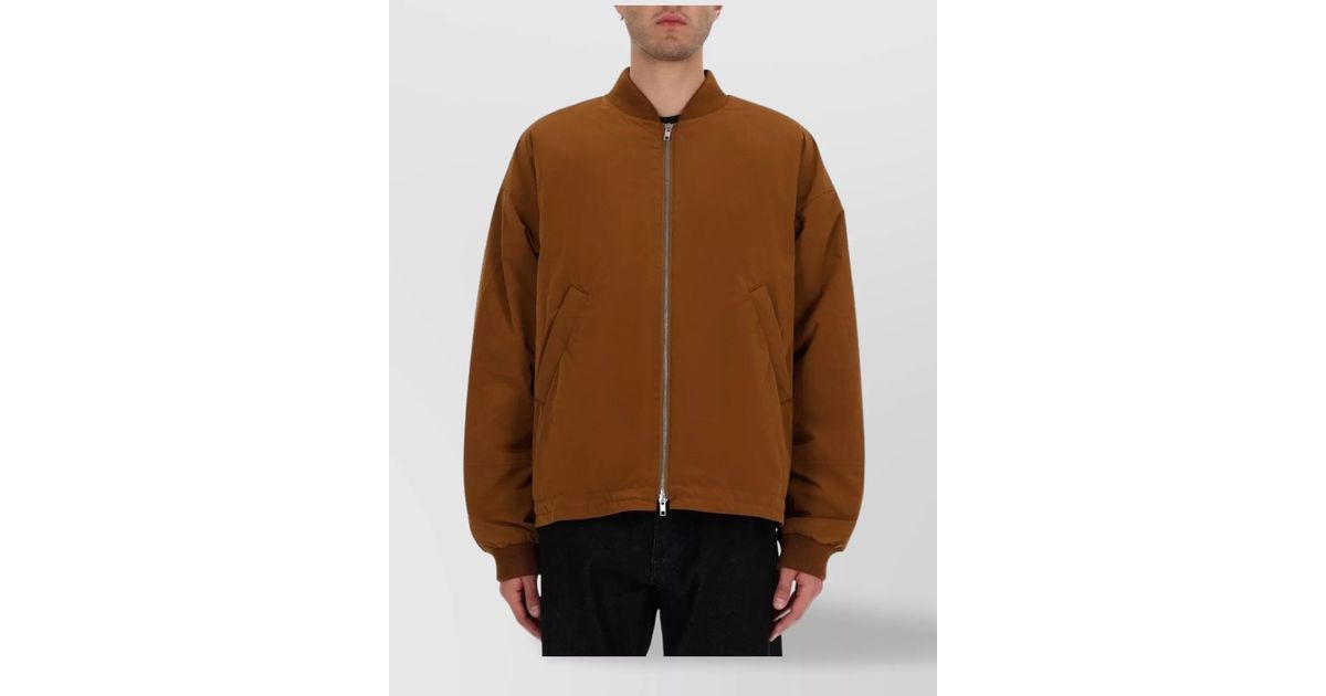 YMC Ribbed Cuff Jacket Featuring Side Pockets in Brown for Men | Lyst UK