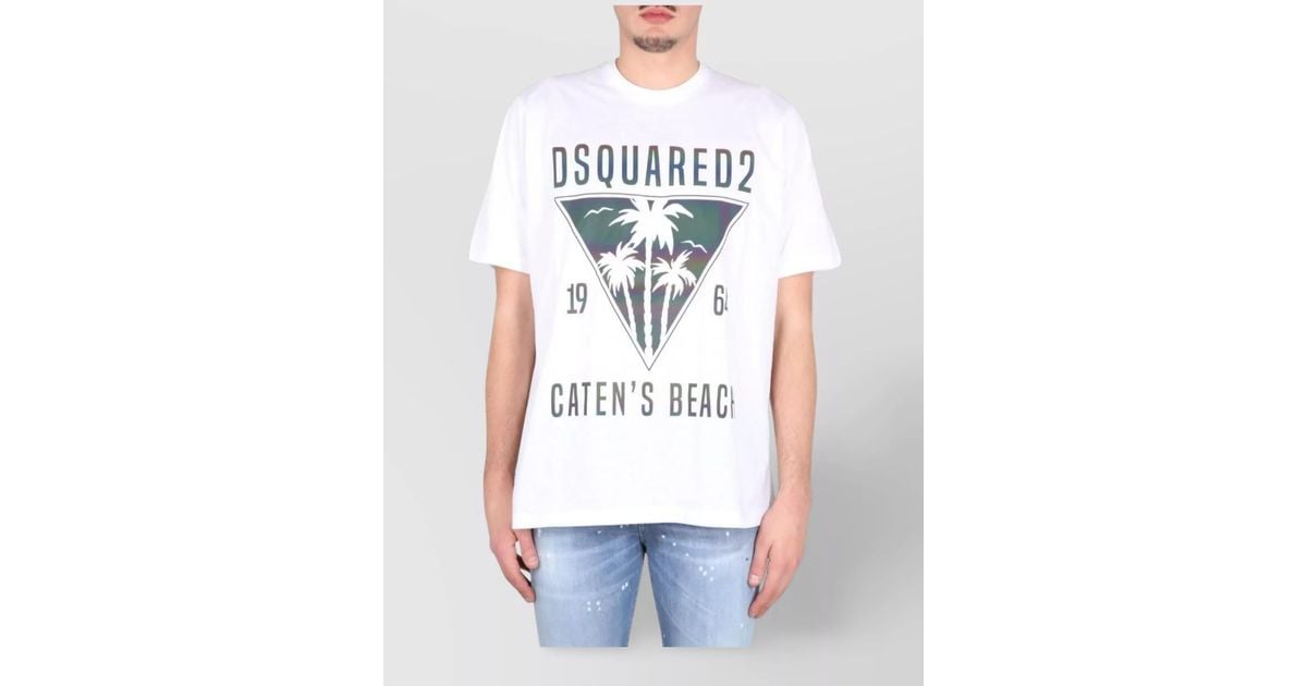 Tシャツ・カットソー Dsquared Caten S Beach T-Shirt Dsquared2 Caten's Beach Slouch T-Shirt – ZAP