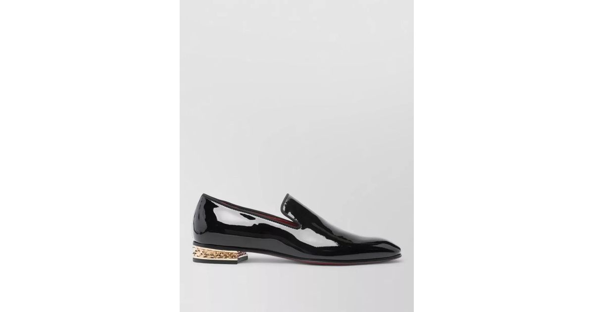Christian Louboutin Patent Leather Embellished Loafers For Men Lyst Christian Louboutin Patent Leather Embellished Loafers For Men Lyst