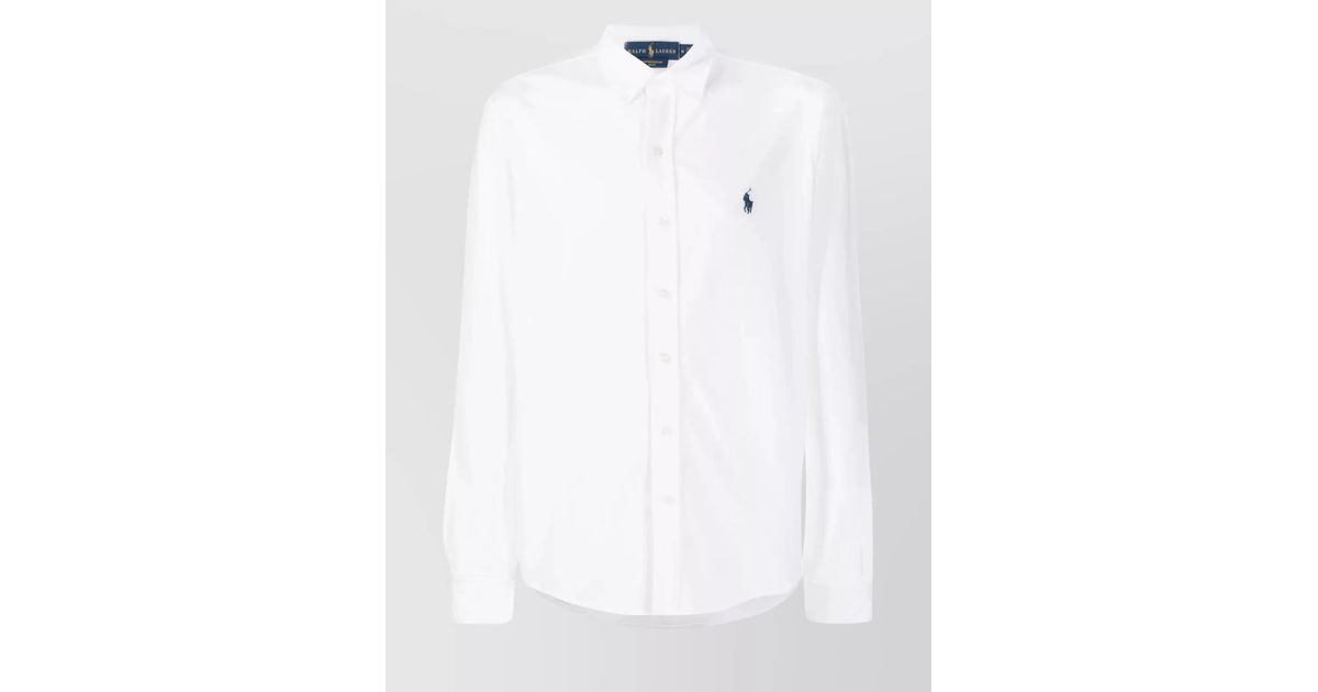 Ralph Lauren Shirt Logo Button Cuffs in White for Men | Lyst UK