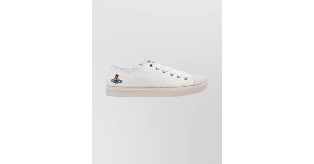 Vivienne Westwood Casual Fabric Sneakers Rubber Sole in White Lyst UK