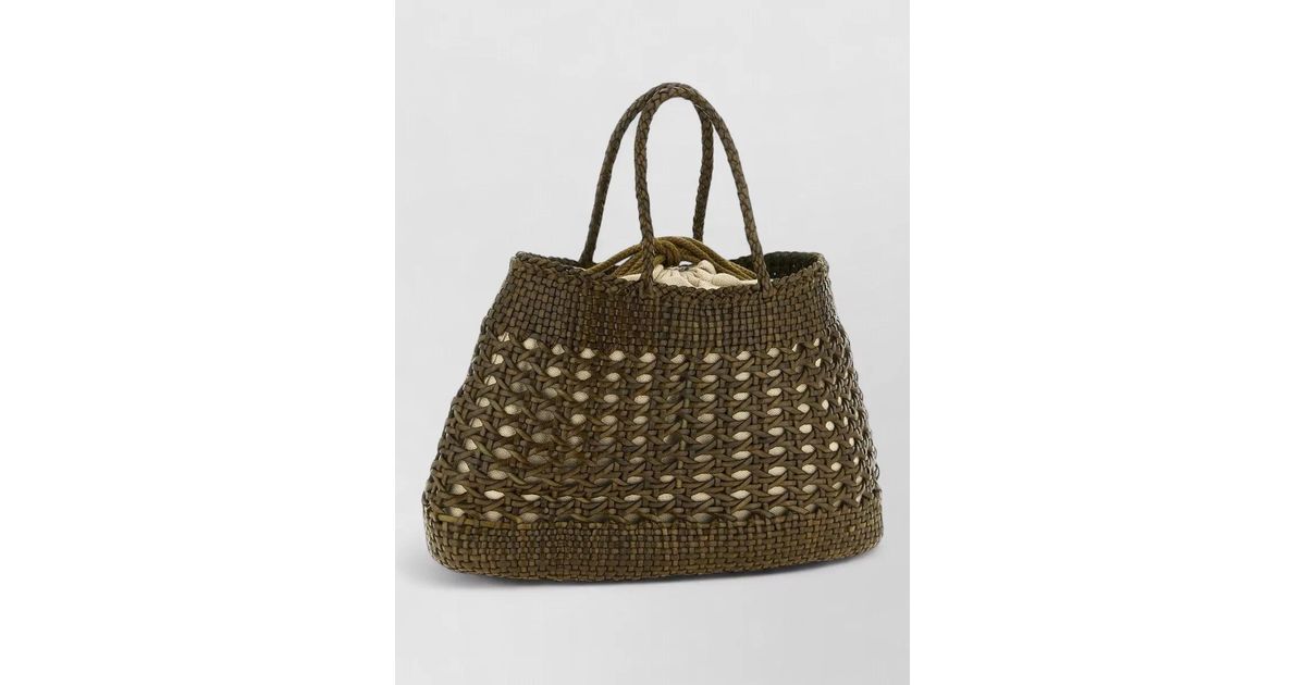 Dragon Diffusion Santa Cano Woven Tote Bag Dual Handles in Natural | Lyst
