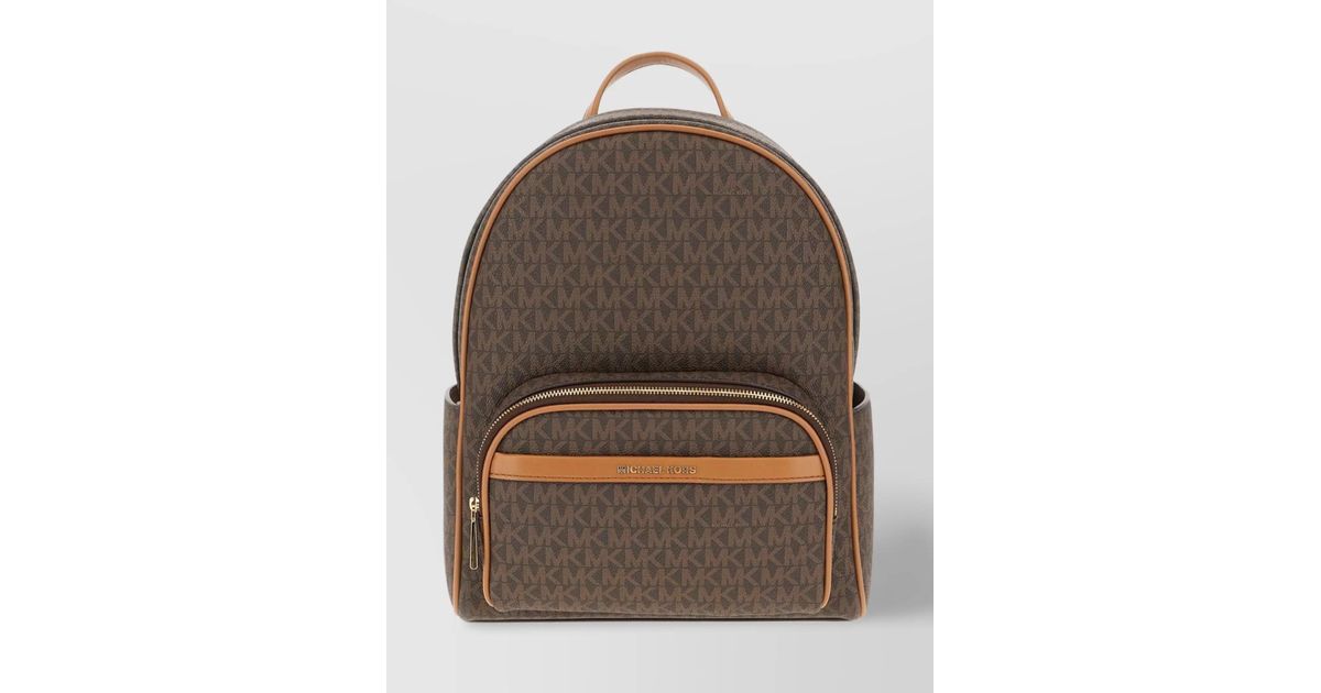 Michael Kors Na Coated Canvas Backpack in Brown | Lyst