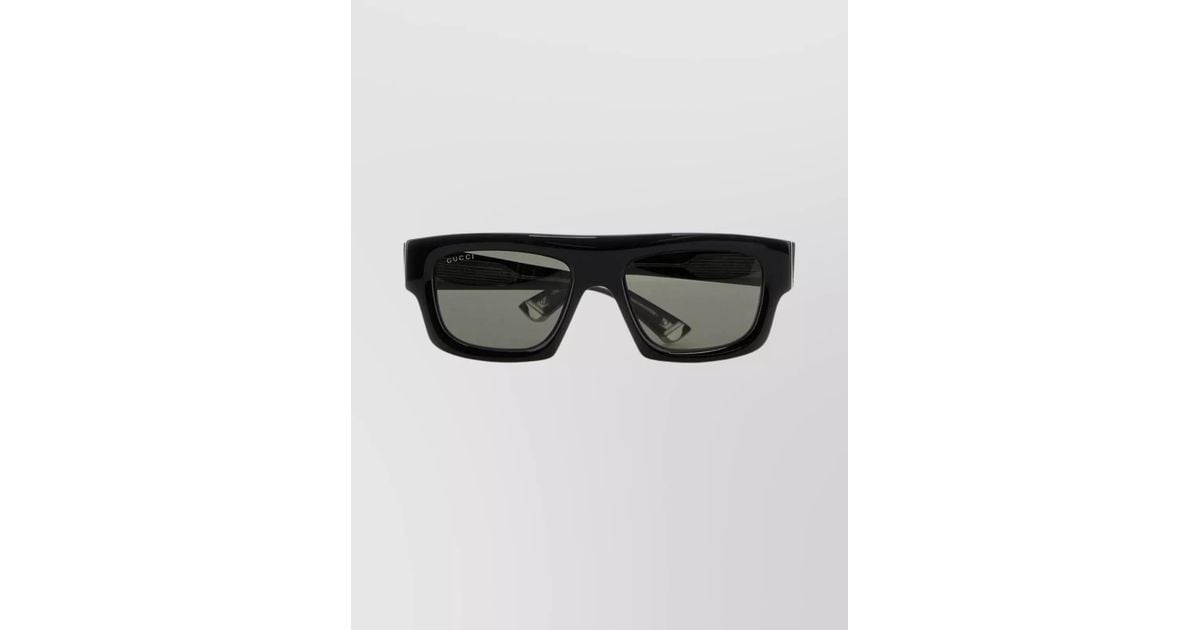 Men's Rectangular Sunglasses Black - Gucci