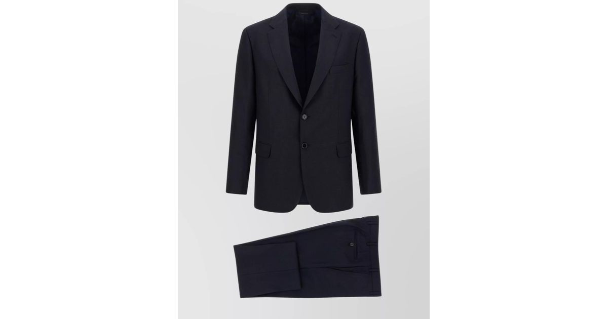 Brioni Tailored Suit Notch Lapel Design in Blue for Men | Lyst