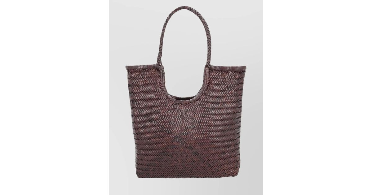 Dragon Diffusion Rectangular Woven Shoulder Bag With Dual Handles in ...