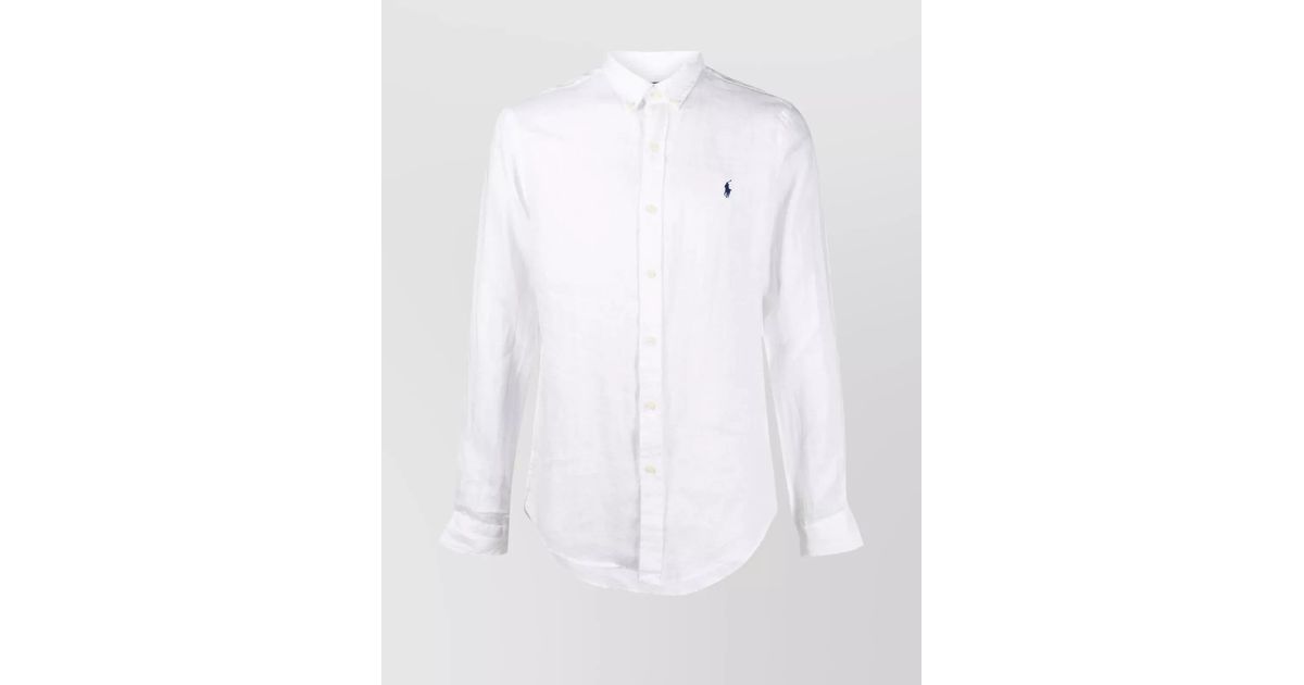 Polo Ralph Lauren Linen Slim-Fit Shirt in White for Men | Lyst