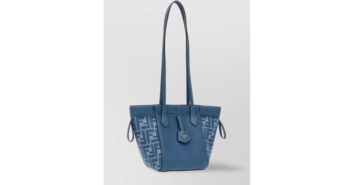 Fendi Mini Origami Shoulder Bag in Blue | Lyst