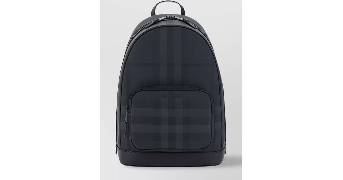 Burberry Check Archivio Pattern Backpack With Front Pocket in Blue for ...