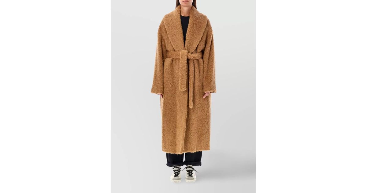 shawl collar teddy coat