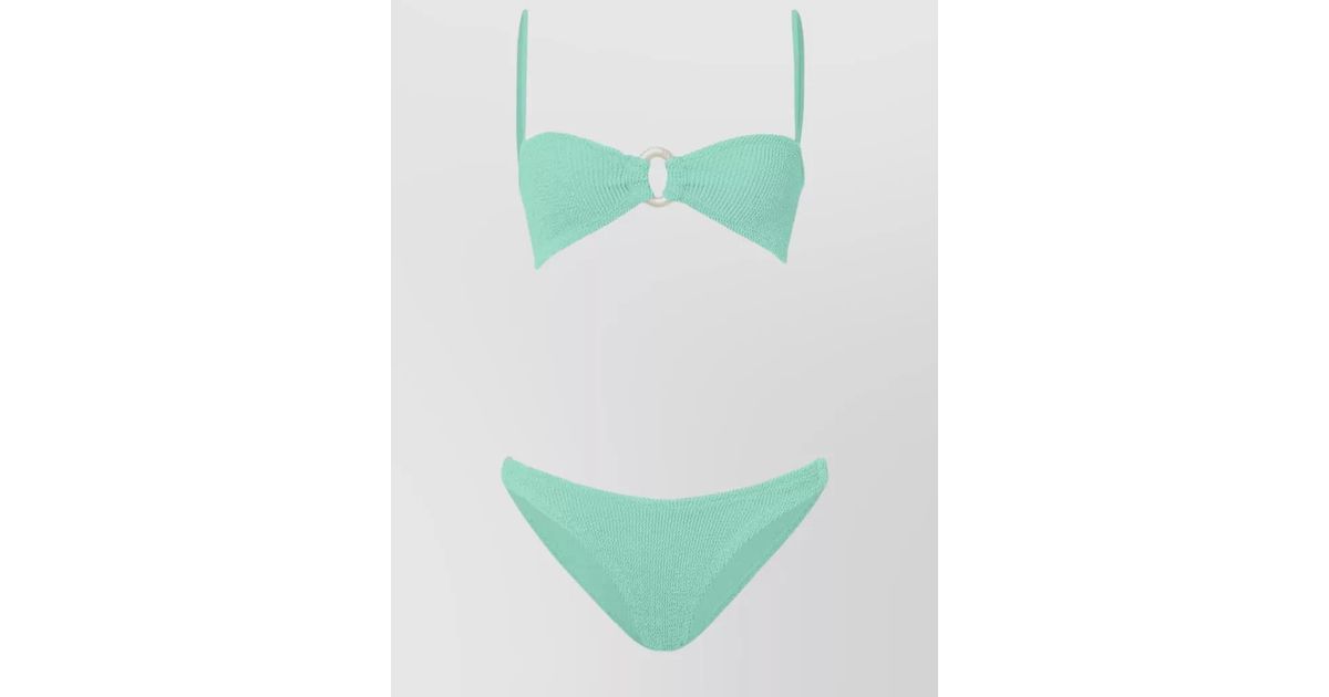 Hunza G Raspberry Metallic Hunza G Metallic Bikini in Green | Lyst