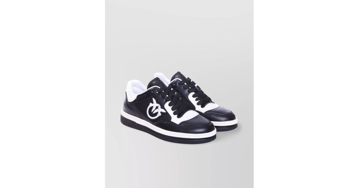 PINKO White Leather Chunky Sneakers