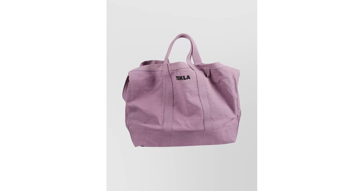 Tekla Cotton Large Tote Bag in Pink | Lyst UK TEKLA バッグ パープル
