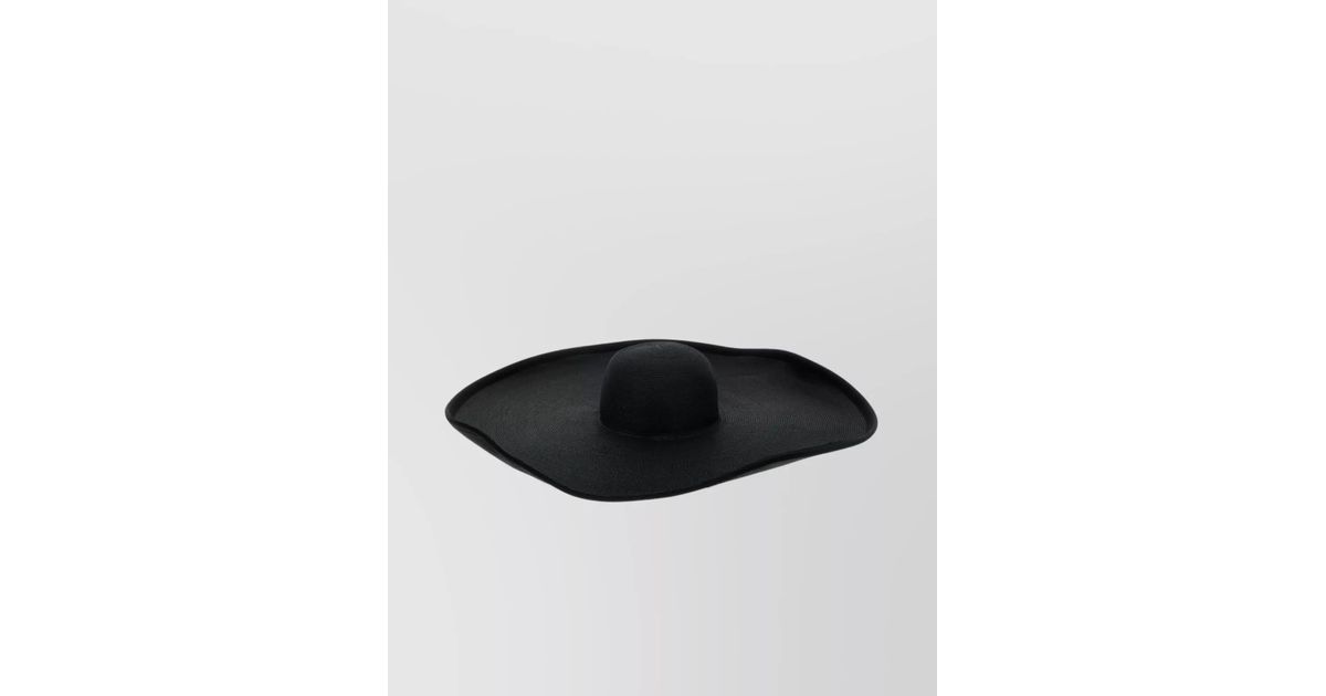 ハット MAX MARA 'Robert' hat White/Black Max Mara 'Robert' Wide Brim Structured Hat in Black | Lyst