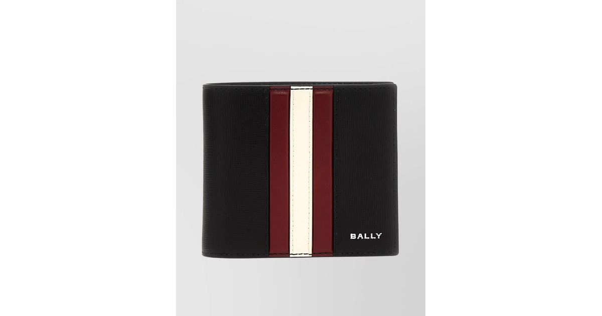 Bally Block Texture Bi-Fold Wallet in Black for Men | Lyst