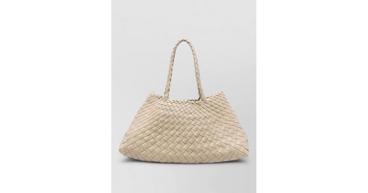 Dragon Diffusion Santa Croce Woven Leather Tote Bag in Natural | Lyst UK