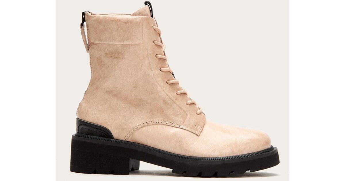 cream combat boots