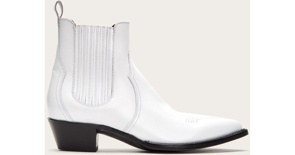 frye western chelsea white