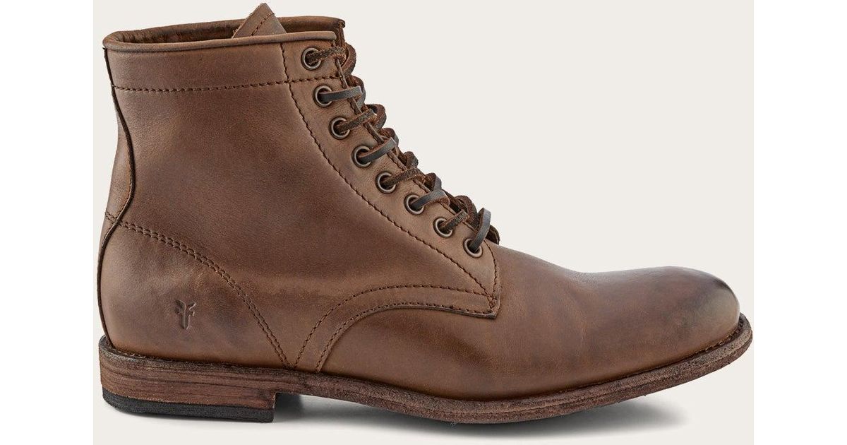 Frye Leather Tyler Lace Up in Tan (Brown) for Men | Lyst