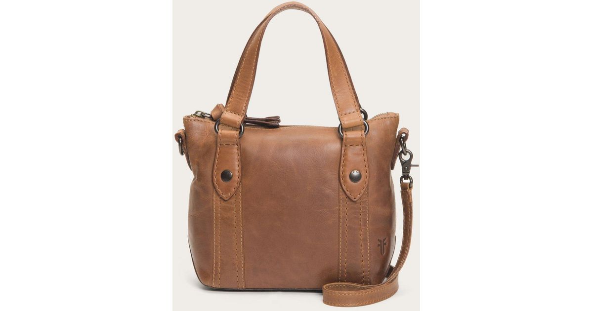 Frye Leather Melissa Small Zip Tote Crossbody in Cognac (Brown) Lyst