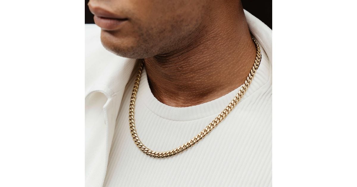 The GLD Shop Miami Cuban Link Chain in Metallic Lyst