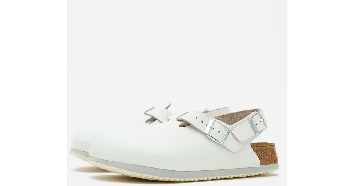 Birkenstock Tokio Super Grip Leather Women's in White | Lyst