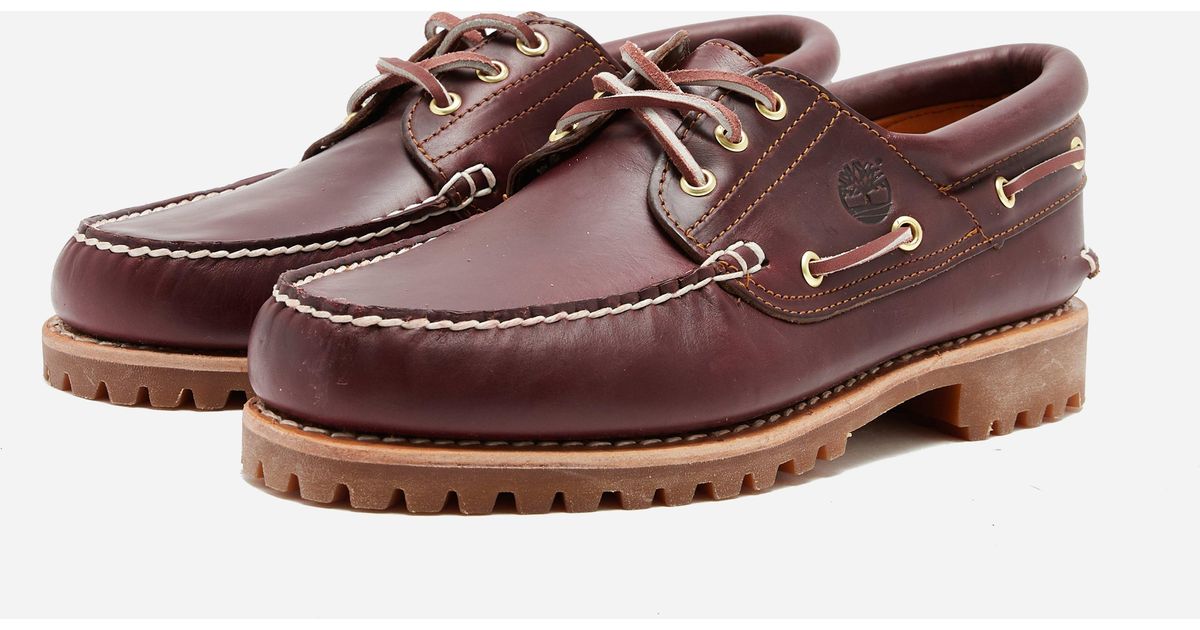 Timberland Authentic 3-eye Boat Shoe in Brown for Men | Lyst
