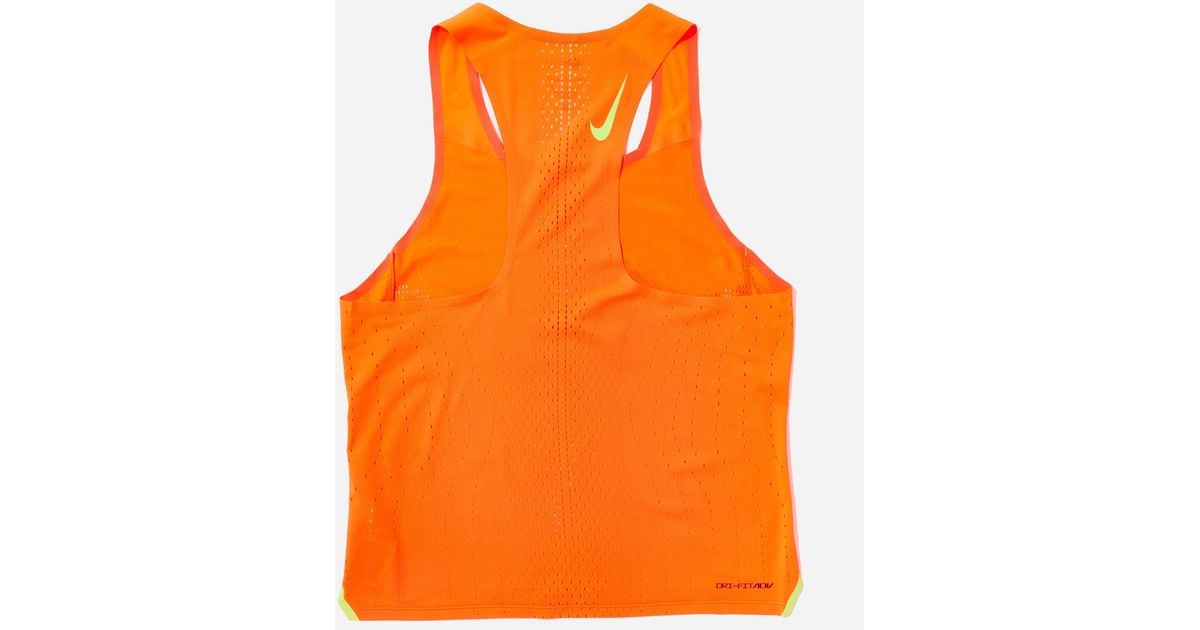 Nike Dri-fit Adv Aeroswift Vest in Orange for Men | Lyst UK