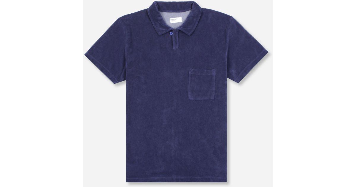 Universal Works Vacation Polo Shirt in Blue for Men - Lyst