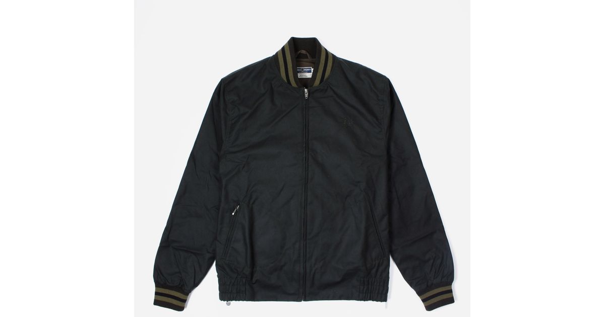 Fred Perry Waxed Tennis Bomber in Black for Men | Lyst Canada