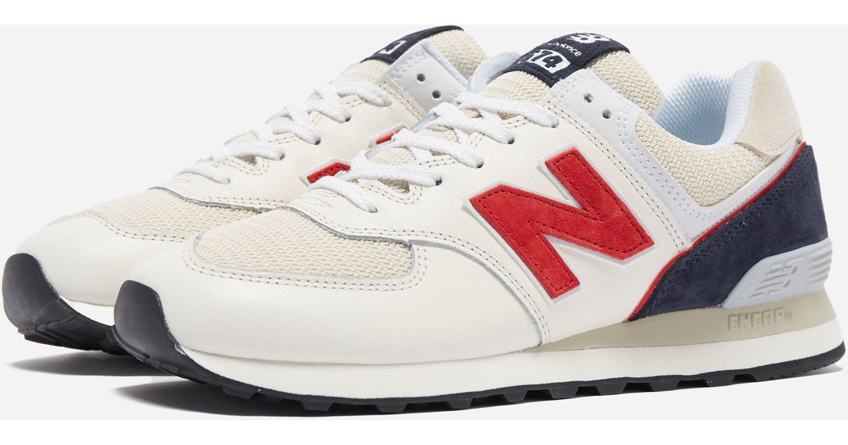 New Balance Leather 574 in White for Men | Lyst UK