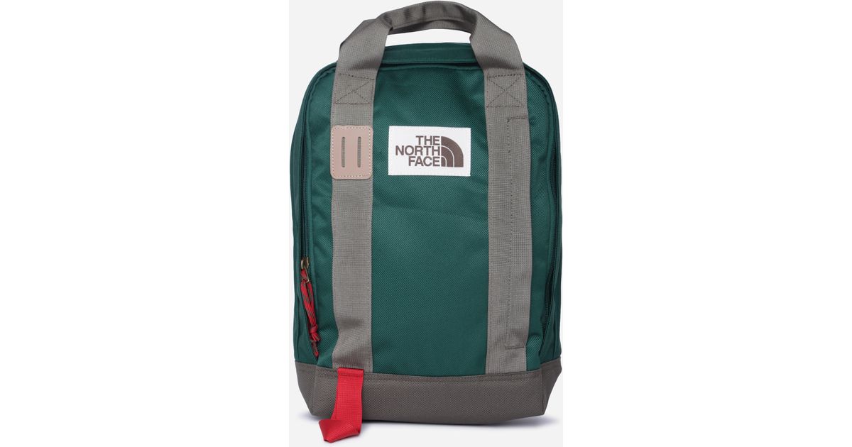 the north face tote pack in green