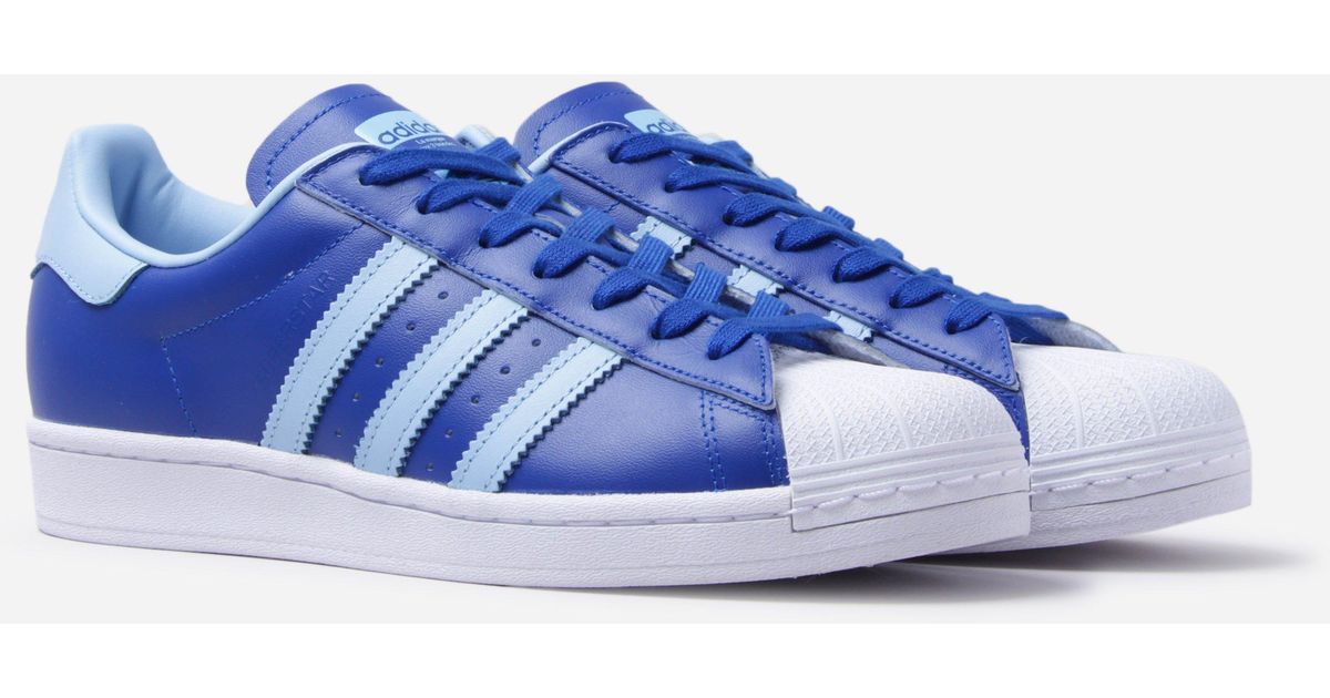 adidas Originals Leather Superstar in Blue/White (Blue) for Men - Lyst