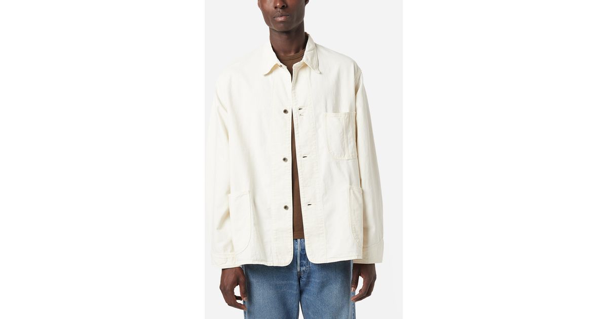 Orslow 1940's Denim Coverall Jacket in White/Ecru (White) for Men | Lyst