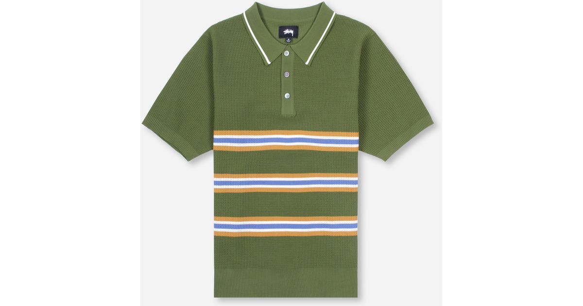 Stussy Montego Stripe Polo Shirt in 