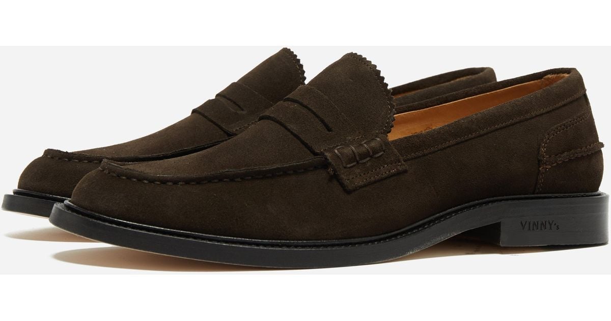 VINNY'S Suede Townee Penny Loafer in Brown for Men Lyst Australia