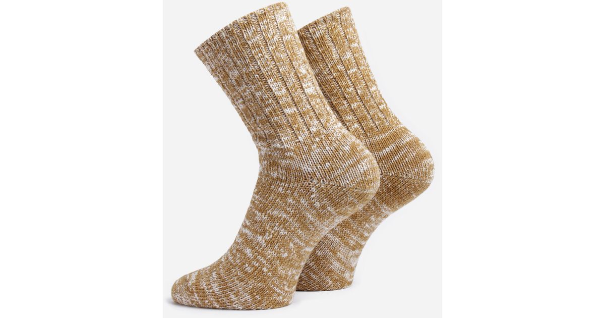 RoToTo Low Gauge Slub Socks in Natural for Men - Lyst