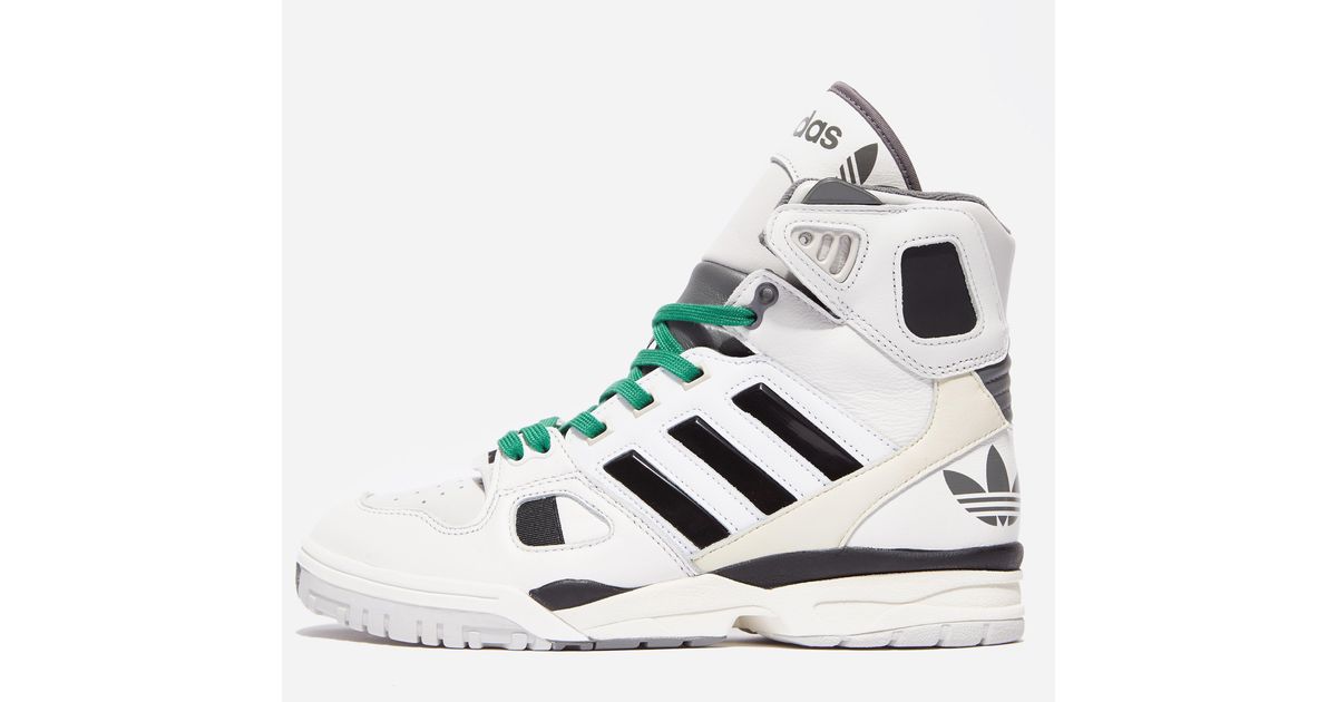Adidas Originals Leather X Kid Cudi Torsion Artillery In White Black White For Men Lyst