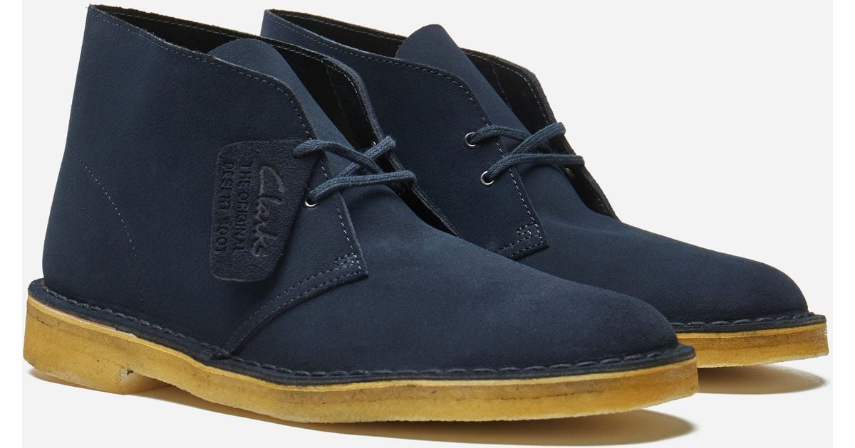 clarks desert boot blue navy buy 