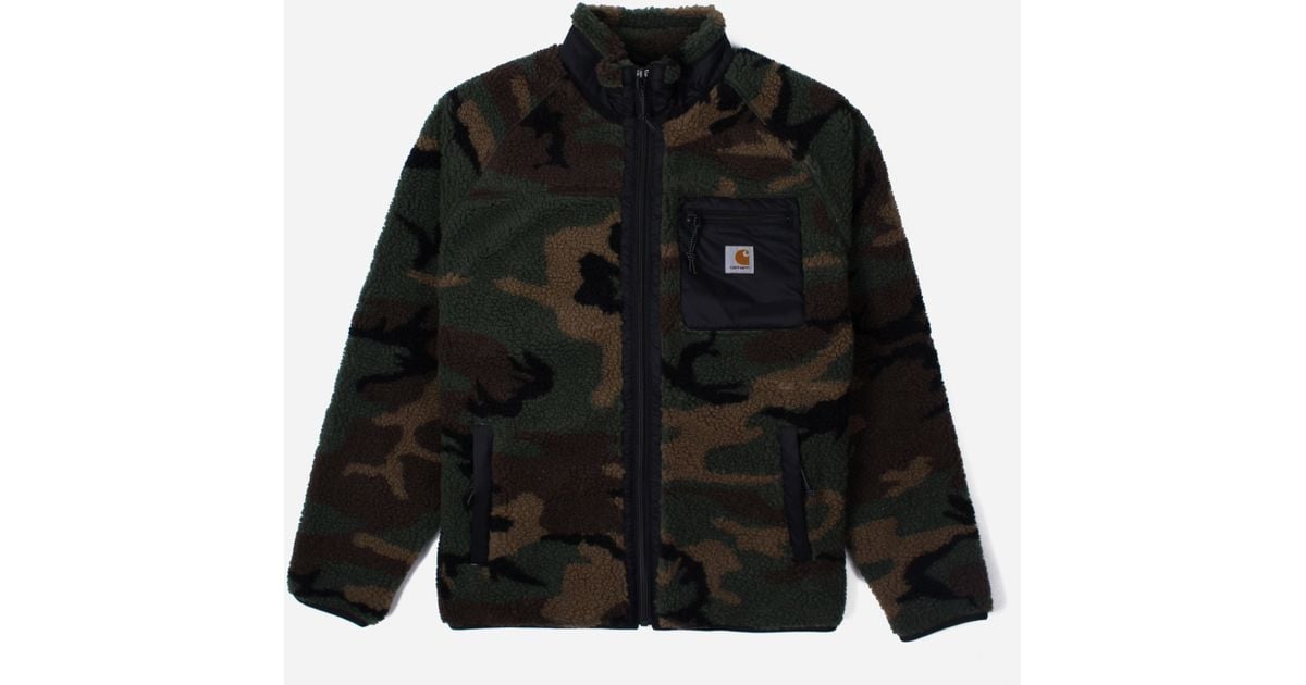 carhartt wip camo fleece jacket