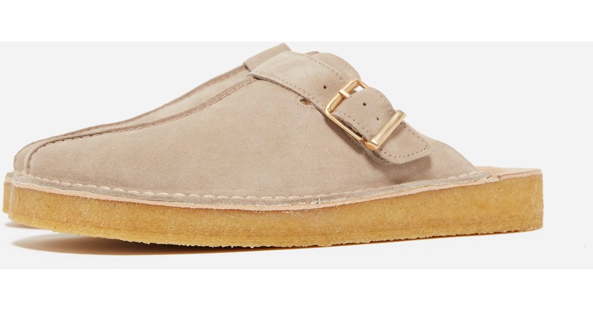 Clarks Trek Mule Suede in Natural for Men Lyst